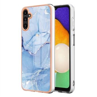 TPU Case for Samsung Galaxy A14 5G Electroplating IMD Phone Shell YB IMD Series-16 Style E Marble Pattern 2.0mm Phone Cover