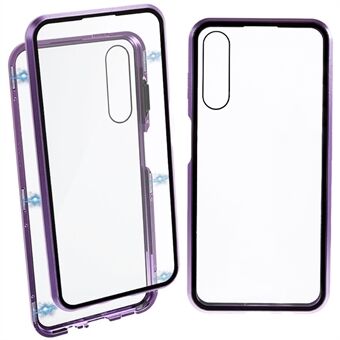 For Samsung Galaxy A14 5G Double Side Tempered Glass Phone Case Magnetic Metal Frame Cover