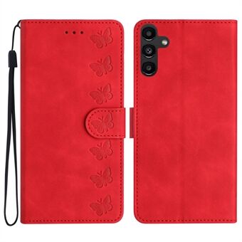 Leather Cover for Samsung Galaxy A14 4G / 5G Stand Phone Shell Butterfly Imprinted Wallet Case
