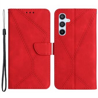 For Samsung Galaxy A14 5G / A14 4G Phone Case HT05 Skin-touch Anti-Drop PU Leather Cover with Wallet, Strap