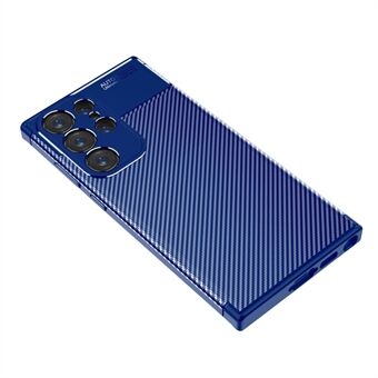 Anti-Scratch Carbon Fiber Texture Phone Case for Samsung Galaxy S23 Ultra, Soft TPU Shockproof Protective Cover