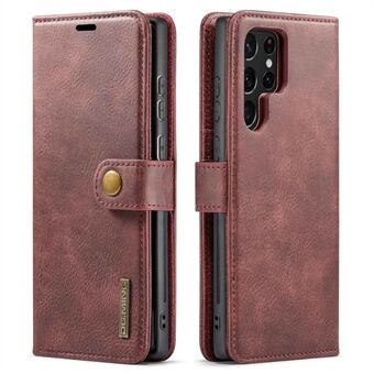 DG.MING For Samsung Galaxy S23 Ultra Detachable Magnetic Case Split Leather Phone Wallet Stand Protective Cover