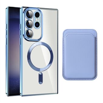 Magnetic Phone Case for Samsung Galaxy S23 Ultra , TPU + PC Clear Cover with Card Holder