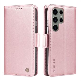 YIKATU YK-003 For Samsung Galaxy S23 Ultra PU Leather Case Anti-Drop Wallet Phone Shell with Stand