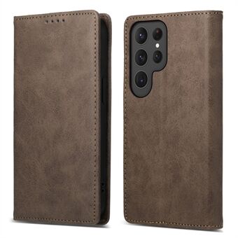 DF-05 Business Phone Case for Samsung Galaxy S23 Ultra , RFID Blocking Wallet PU Leather Stand Cover