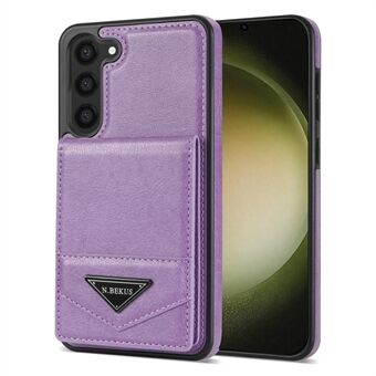 N.BEKUS For Samsung Galaxy S23 Ultra RFID Blocking PU Leather+TPU Phone Case Card Holder Kickstand Cover