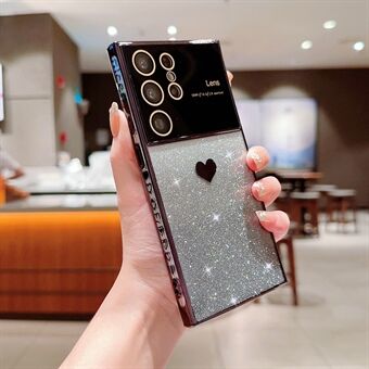 Phone Case For Samsung Galaxy S23 Ultra , Electroplating Edge Gradient Glitter Powder TPU Phone Cover