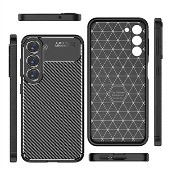 For Samsung Galaxy S23 Carbon Fiber Texture Phone Case Soft TPU Shockproof Protective Cover