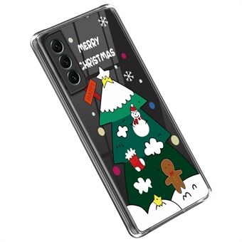 For Samsung Galaxy S23 Christmas Pattern Printing Case Clear Flexible TPU Shockproof Phone Cover