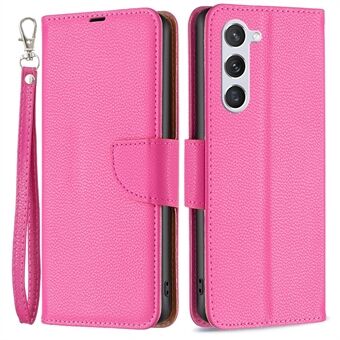 BF Leather Case Series-3 for Samsung Galaxy S23 Litchi Texture PU Leather Cell Phone Cover Stand Anti-scratch Flip Wallet Case