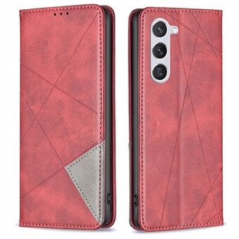 For Samsung Galaxy S23 BF Imprinting Pattern Series-1 Geometric Imprinted PU Leather Shockproof Cover Magnetic Auto Closing Phone Stand Case with Card Slots