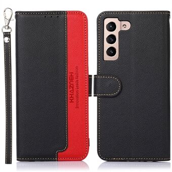 KHAZNEH For Samsung Galaxy S23 RFID Blocking Litchi Texture Phone Case Full Protection PU Leather Foldable Stand Wallet Cover
