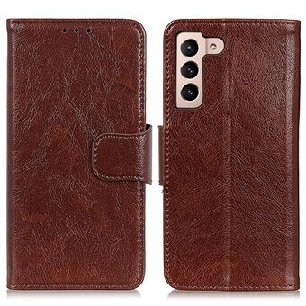 Anti-scratch Phone Case For Samsung Galaxy S23 Nappa Texture Split Leather Magnetic Flip Folio Wallet Stand Protective Phone Cover