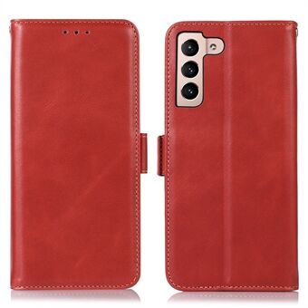 For Samsung Galaxy S23 RFID Blocking Genuine Cowhide Leather Wallet Cover Crazy Horse Texture Magnetic Clasp Stand Book Protective Phone Case