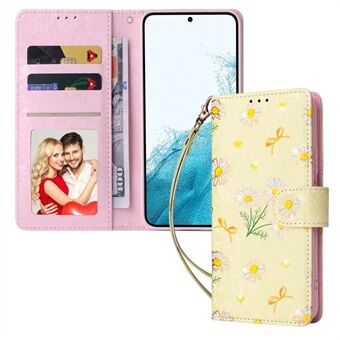 For Samsung Galaxy S23 PU Leather Shockproof Phone Stand Case Stylish Lacquered RFID Blocking Wallet Cover