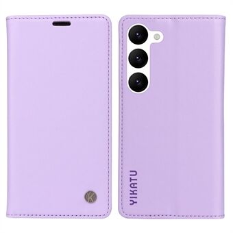 YIKATU YK-001 For Samsung Galaxy S23 PU Leather Drop-proof Case Magnetic Auto Closing Phone Stand Wallet Cover
