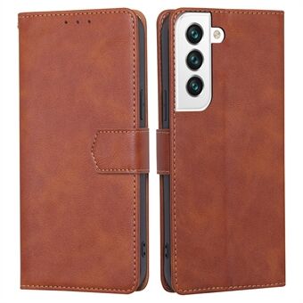 For Samsung Galaxy S23 PU Leather Magnetic Wallet Flip Case RFID Blocking Cowhide Texture Stand Phone Cover