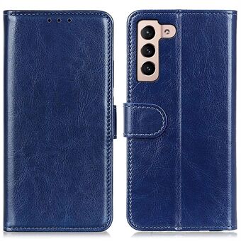 Phone Shell for Samsung Galaxy S23, Wallet Phone Case Crazy Horse Texture Magnetic Clasp PU Leather Flip Cover