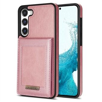N.BEKUS for Samsung Galaxy S23 RFID Blocking Card Holder Phone Cover Kickstand Anti-drop PU Leather Coated TPU Case