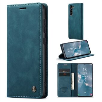 CASEME 013 Series For Samsung Galaxy S23 Stand Function PU Leather Wallet Case Magnetic Auto-absorbed Phone Case