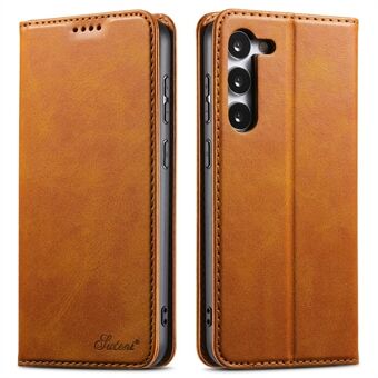 SUTENI For Samsung Galaxy S23 Wallet Design Full Coverage Automatic Closing Flip PU Leather+TPU Cover Case with Stand