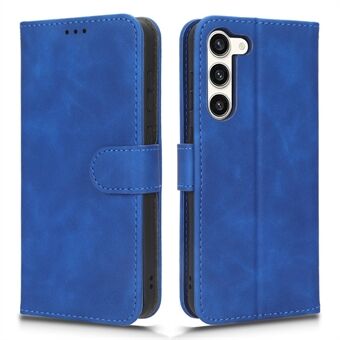 For Samsung Galaxy S23 Skin-touch Feeling PU Leather Phone Case Wallet Phone Stand Cover Anti-Dust Phone Protector