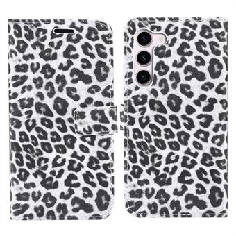 For Samsung Galaxy S23 PU Leather Flip Case Leopard Pattern Stand Wallet Phone Cover