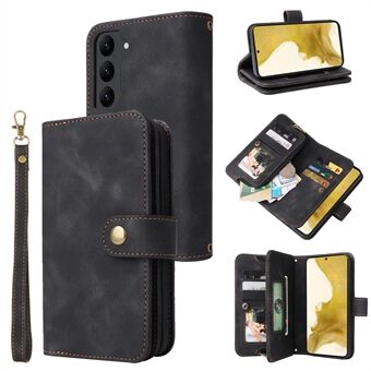 Multifunctional Phone Case For Samsung Galaxy S23 Leather Anti-shock Phone Cover Wallet Stand with Straps