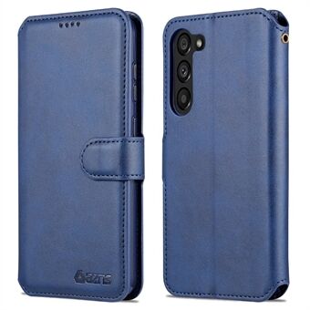 AZNS Anti-fall Phone Case For Samsung Galaxy S23 Calf Texture Leather Flip Phone Cover with Wallet Stand