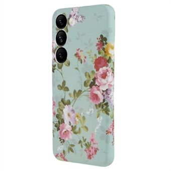 For Samsung Galaxy S23 Drop Protection Soft TPU Phone Case Flower Pattern IMD Back Cover