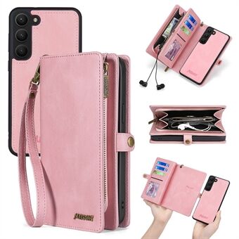 MEGSHI 017 Series For Samsung Galaxy S23 Fall-proof Detachable Magnet Cover Zipper Wallet Leather Case