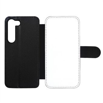 For Samsung Galaxy S23 PU Leather Phone Stand Cover Heat Transfer Printing Blank Phone Case with Card Slots