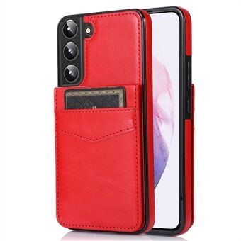 For Samsung Galaxy S23+ Kickstand Leather + TPU Case Cell Phone Cover with Card Slots