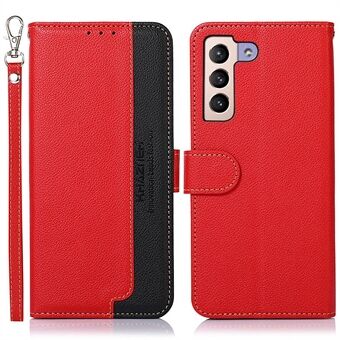 KHAZNEH For Samsung Galaxy S23+ Litchi Texture PU Leather Phone Case RFID Blocking Full Protection Flip Stand Wallet Cover