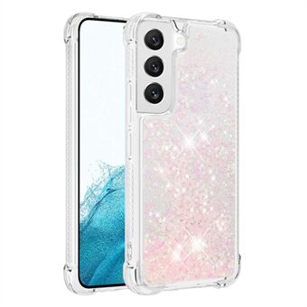 YB Quicksand Series-1 for Samsung Galaxy S23+ Anti-collision TPU Back Cover Phone Protective Case with Liquid Floating Glitter Sequins