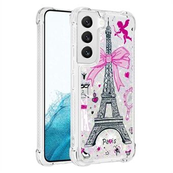 YB Quicksand Series-2 Printed TPU Phone Case for Samsung Galaxy S23+, Shockproof Glittery Quicksand Cell Phone Cover