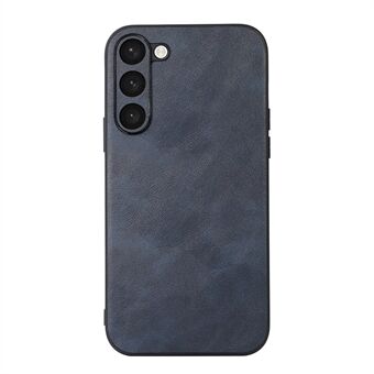 For Samsung Galaxy S23+ Impact Resistant Cowhide Texture PU Leather Coating Phone Case Hard PC Soft TPU Cover