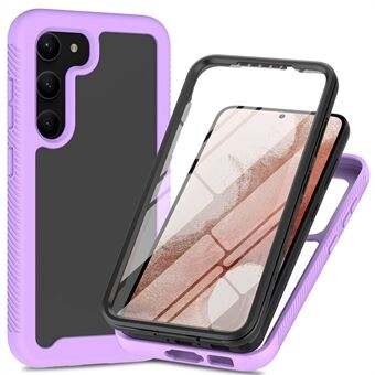 For Samsung Galaxy S23+ 3-in-1 PC + TPU + PET Screen Protector Phone Case Full Protection Drop-proof Cover