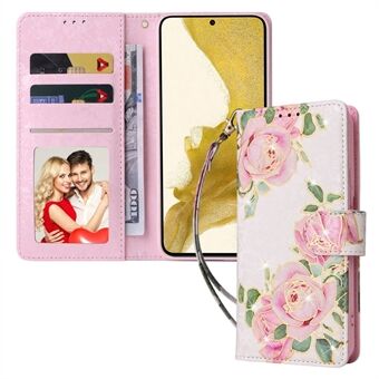 For Samsung Galaxy S23+ Stylish Lacquered PU Leather Phone Protective Case RFID Blocking Wallet Foldable Stand Cover