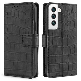 For Samsung Galaxy S23+ Crocodile Texture Wallet Case Stand Feature PU Leather Skin-touch Feeling Shockproof Phone Cover