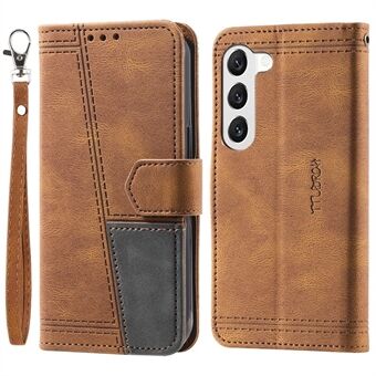 TTUDRCH Style 004 for Samsung Galaxy S23+ RFID Blocking Phone Case Shockproof PU Leather Magnetic Clasp Cover with Stand Wallet