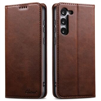 SUTENI For Samsung Galaxy S23+ Wallet Design Fully Wrapped Automatic Closing Flip PU Leather+TPU Cover Case with Stand