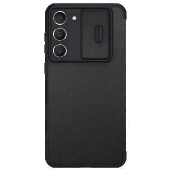 NILLKIN Qin Pro Series for Samsung Galaxy S23+ Anti-scratch Phone Cover Card Holder Mobile Phone Case with Sliding Lens Cover