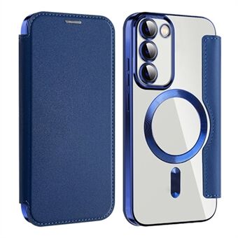 Magnetic Case for Samsung Galaxy S23+ Compatible with MagSafe, PU Leather+TPU RFID Blocking Flip Phone Cover