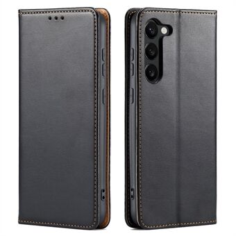 FIERRE SHANN for Samsung Galaxy S23+ Stand Wallet Phone Case PU Leather Smartphone Cover