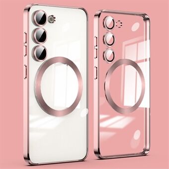 Magnetic Phone Case for Samsung Galaxy S23+ , Glass Lens Protector Acrylic+TPU Shockproof Cover