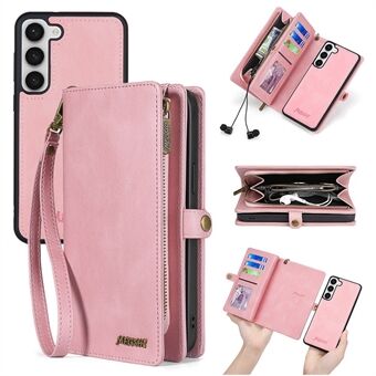 MEGSHI 017 Series For Samsung Galaxy S23+ Detachable Magnet Cover Zipper Wallet Shockproof Leather Case