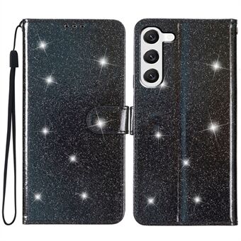 For Samsung Galaxy S23+ Anti-drop Glittery PU Leather Case Folio Flip Wallet Stand Phone Cover