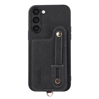 ABEEL Style 03 Kickstand Cover for Samsung Galaxy S23+ , Litchi Texture PU Leather+TPU+PC Rotating Card Holder Anti-drop Phone Case