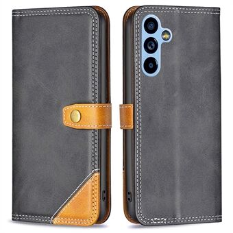 BINFEN COLOR For Samsung Galaxy A54 5G BF Leather Series-8 Style Card Holder Slot Stand Cover PU Leather Style 12 Double Stitching Lines Color Splicing Flip Folio Phone Case